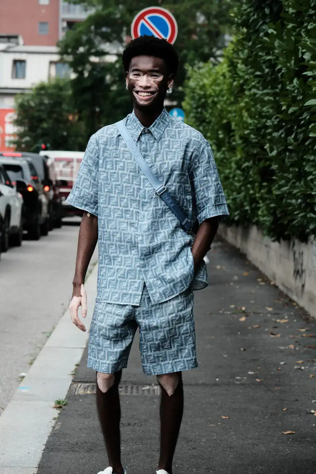 Yvesmark Chery in Fendi during MFW Menswear 2025SS