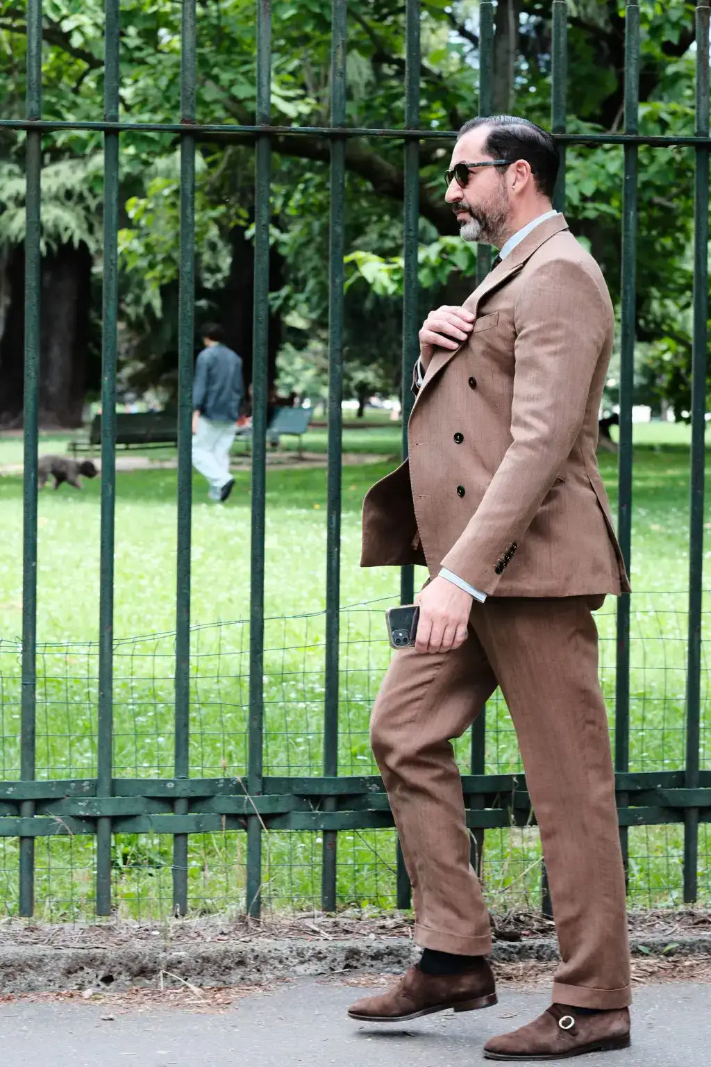 A guest at Gucci show during MFW men's 25SS