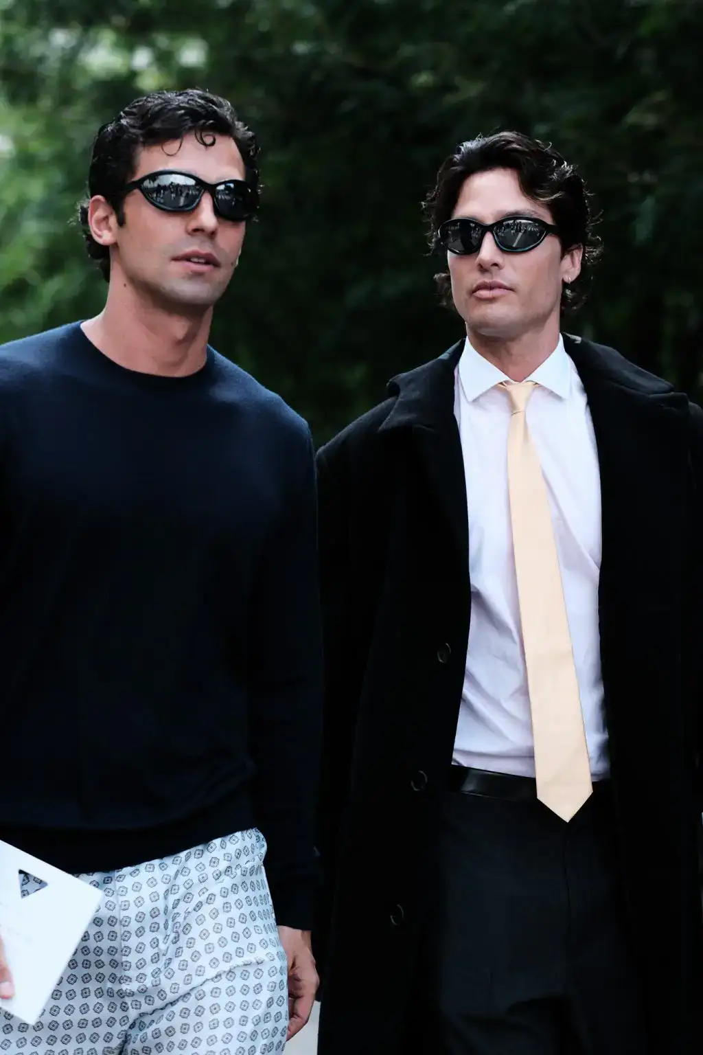Francisco Faria & Alex Sánchez de Mora in Prada during MFW Menswear 25SS