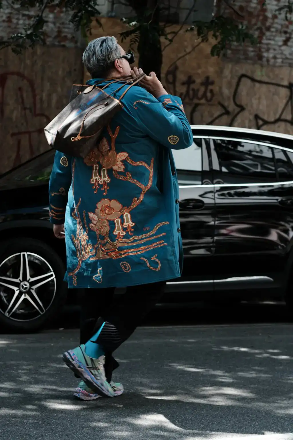 Outside Prada, during the Milan Fashion Week Menswear Spring/Summer 2025