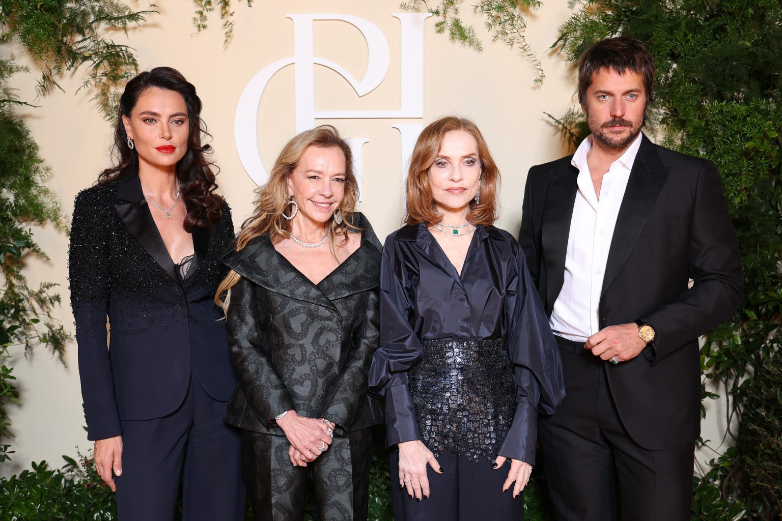 Catrinel Marlon, Caroline Scheufele, Isabelle Huppert and Lucas Bravo attend the Grand Prix De La Haute Joaillerie on October 25, 2025 in Monaco, Monaco. (Photo by Daniele Venturelli/Getty Images for Grand Prix De La Haute Joaillerie)